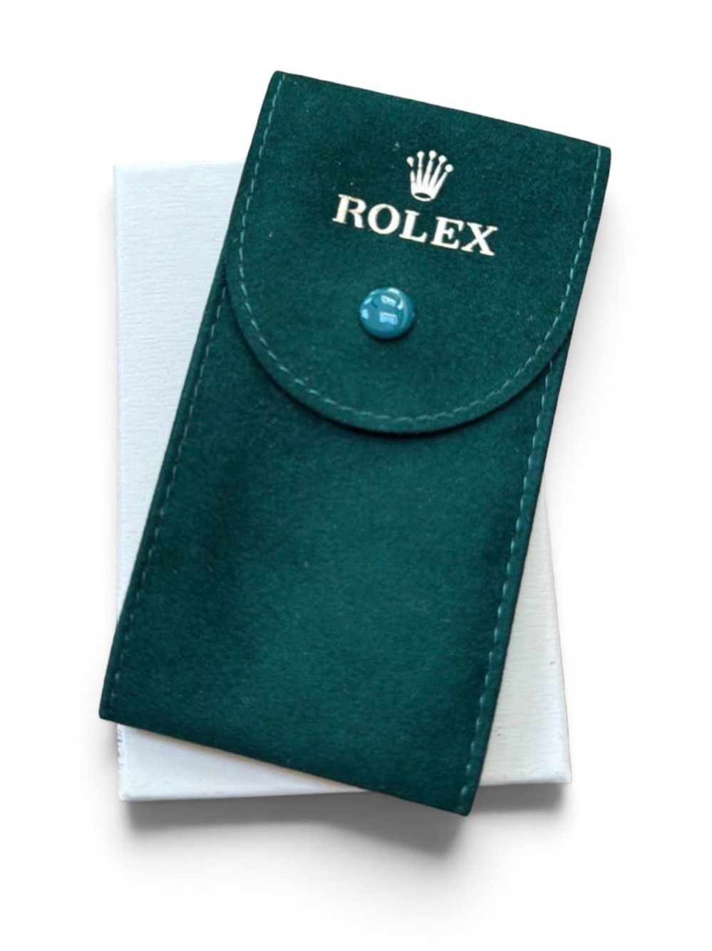 Rolex Service Center Green Velvet Suede Watch Travel Pouch Case New Box